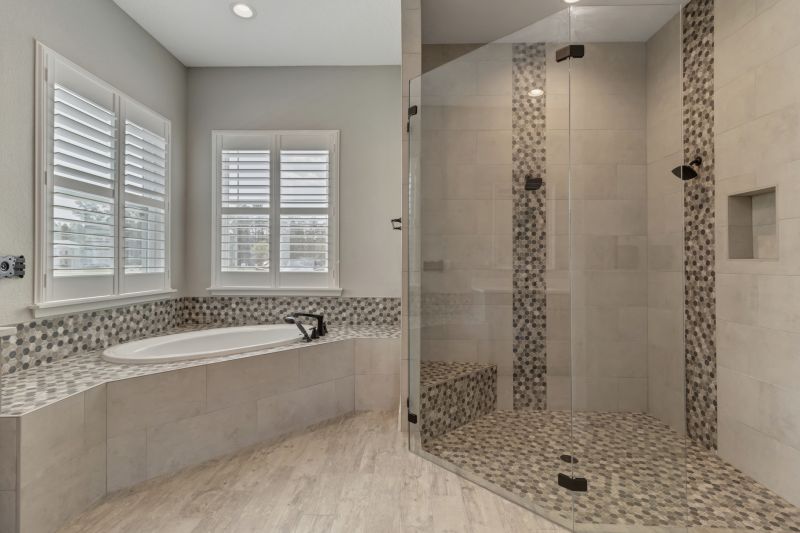 Elegant Shower with Tile Accents